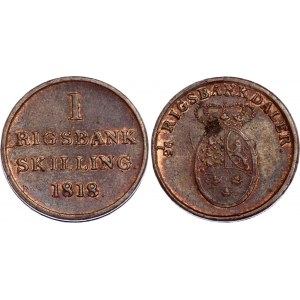 Denmark 1 Rigsbankskilling 1818