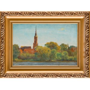 Siergiej I. NIKIFOROW (1920 - 2005), Pejzaż z kościołem, 1985