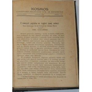Kosmos. Czasopismo Polskiego Tow. im. Kopernika. R. 37, 1912, z. 4 - 9.