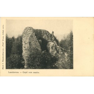 Lanckorona - Część ruin zamku, ok. 1900