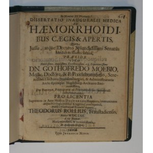 Bilhard Johannes Adolphus - Dissertatio Inauguralis Medica Curiosa de Cuscuta. Jena 1715 Litteris Krebsianis.