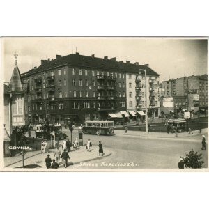 Motoryzacja w Polsce - Autobusy, Gdynia, Skwer Kościuszki, ok. 1940