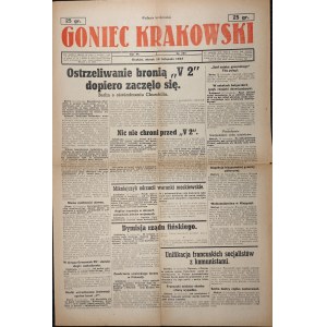 Goniec Krakowski - Ostrzeliwanie bronią V2 dopiero zaczęło się, 14 XI 1944