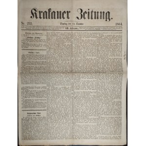 Krakauer Zeitung, 11 X 1864