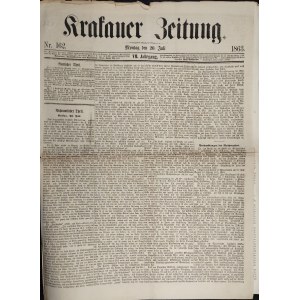 Krakauer Zeitung, 20 VII 1863