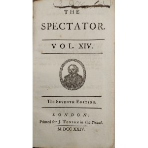The Spectator. Vol. XIV. The Seventh Edition. London 1724 Printed for J. Tonson.