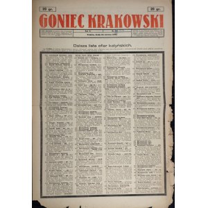 Goniec Krakowski - Dalsza lista ofiar katyńskich, 16 VI 1943