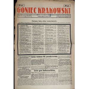 Goniec Krakowski - Dalsza lista ofiar katyńskich, 11 VI 1943