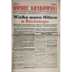 Goniec Krakowski - Wielka mowa Hitlera w Reichstagu, 21 VII 1940