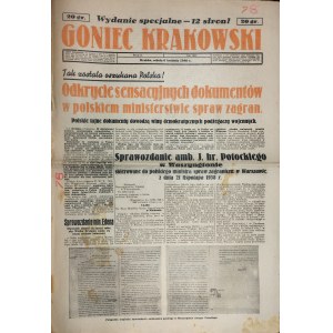 Goniec Krakowski - Entdeckung von sensationellen Dokumenten im polnischen Außenministerium, 6 IV 1940