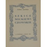 Czapska Maria - Mickiewicz sketches. London 1963 B. Świderski.
