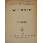 Gałczyński Konstanty Ildefons - Wiersze. Hrsg. 1. Warschau 1946 Oficyna Księgarska.