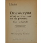 Gerling R[einhold] - Männer, die keine Ehemänner sein können.... Hinweise, Tipps und Ratschläge. Warschau [1928] Nakł. Populäre Buchhandlung.