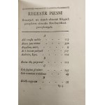 Horatius Flaccus - Horacyusza piesni wszystkie przekładania różnych. T. 2 [z 2]. Warszawa 1773 Nakł. Michała Grölla. J.K.M. Kommissarza y Bibliopoli. Pod znakiem Poetów.