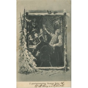 With a New Year's greeting, ca. 1905