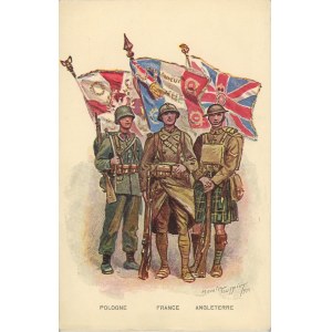 Pologne, Francie, Angleterre, cca 1914