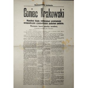 Goniec Krakowski - Warszawa tworzy gwardyę nadodową, 1916