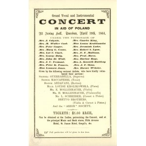 Konzert zu Gunsten von Polen, 19 IV 1864