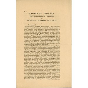 Komitet Polski na Wielką Brytanią i Irlandyą - Walka Polski z zaborcami jest nieustająca, 1864