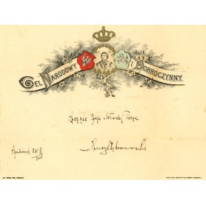 Telegram patriotyczny - Cel Narodowy i Dobroczynny, 1924
