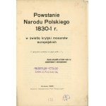 Powstanie Narodu Polskiego 1830-1 r. W świetle krytyki mocarstw europejskich. Kraków 1906 Nakł. Wydawnictwa Pism Politycznych.