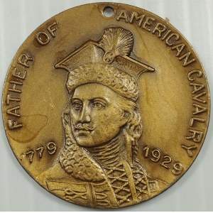 Medal - Pułaski Kazimierz - Father of American Cavalry, 1929