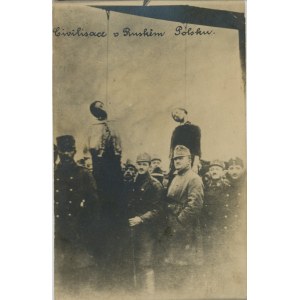 Civilisace v Ruskim Polsku. Postkartenfoto um 1916.
