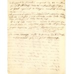 Letter from General Thomas Lubienski to banker Ferrere Laffitte, 1831