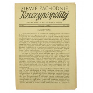 Ziemie Zachodnie Rzeczypospolitej - dodatek miesięczny Rzeczypospolitej Polskiej nr 4 (12) czerwiec 1944 r