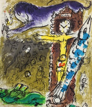 Marc CHAGALL (1887 - 1985), Le Christ a l'horloge (Christ as a Clock), 1957