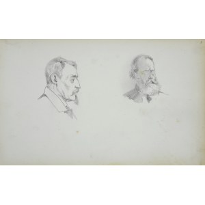 Stanisław CHLEBOWSKI (1835-1884), Studia portretowe dwóch mężczyzn