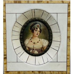 Ozdobna ramka z wizerunkiem Józefiny Bonaparte