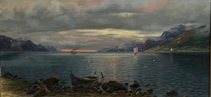 Carl Mol, Zachód słońca w zatoce