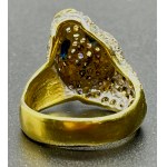 Pantera - złoty pierścionek z diamentami