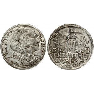 Latvia Courland 3 Groszy 1606 Mitau. Wilhelm Kettler (1587-1616). Obverse: Bust facing right surrounded by legend...