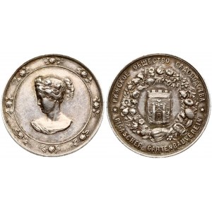 Latvia Russia Medal 1884 of the Riga Horticultural Society. St. Petersburg Mint (?) 1884. Medalists: individuals. Art. ...
