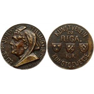 Latvia Medal for Elzei Jung (1904). (Art curator and sponsor). Bronze. Weight approx: 154.50g. Diameter: 75 mm...