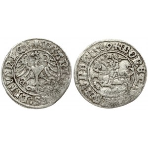 Lithuania 1/2 Grosz 1509 Vilnius. Sigismund I the Old (1506-1548). Obverse Lettering: MONETA: SIGISMVNDI: 1509: +...