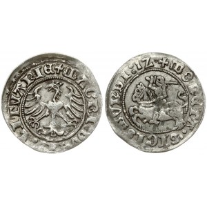 Lithuania 1/2 Grosz 1512 Vilnius. Sigismund I the Old (1506-1548). Obverse Lettering: MONETA: SIGISMVNDI: 1512: +...