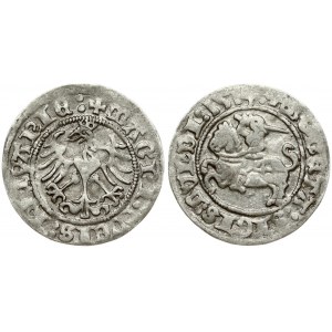 Lithuania 1/2 Grosz 1514 Vilnius. Sigismund I the Old (1506-1548). Obverse Lettering: MONETA: SIGISMVNDI: 1514: +...