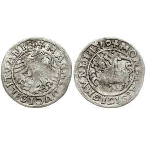 Lithuania 1/2 Grosz 1519 Vilnius. Sigismund I the Old (1506-1548). Obverse Lettering: MONETA: SIGISMVNDI: 1519: +...