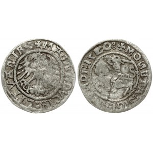 Lithuania 1/2 Grosz 1520 Vilnius. Sigismund I the Old (1506-1548). Obverse Lettering: MONETA: SIGISMVNDI: 1520: +...