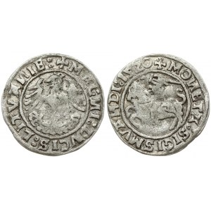 Lithuania 1/2 Grosz 1520 Vilnius. Sigismund I the Old (1506-1548). Obverse Lettering: MONETA: SIGISMVNDI: 1520: +...