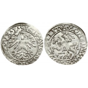 Lithuania 1/2 Grosz 1562 Vilnius. Sigismund II Augustus (1545-1572). Obverse Lettering: SIGIS AVG REX PO MAG DVX L...