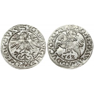 Lithuania 1/2 Grosz 1562 Vilnius. Sigismund II Augustus (1545-1572). Obverse Lettering: SIGIS AVG REX PO MAG DVX L...