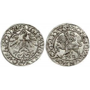 Lithuania 1/2 Grosz 1562 Vilnius. Sigismund II Augustus (1545-1572). Obverse Lettering: SIGIS AVG REX PO MAG DVX L...