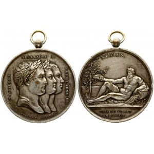 Russia Medal (1807) in memory of the conclusion of the Tilsit Peace Treaty July 7 1807 France; Paris Mint. 1810...