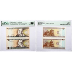 Lithuania 1 Litas 1994 Žemaitė Banknote. Obverse: Banknote depicts the Lithuanian writer...