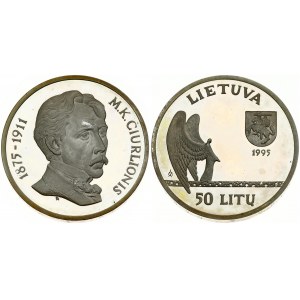 Lithuania 50 Litų 1995LMK 120th Birth Anniversary Mikalojaus K Ciurlionis. Obverse...