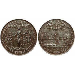 Poland Medal (1653) 200th Anniversary of Gdansk's return to the Republic of Poland. Jan II Kazimierz(1648-1668)...
